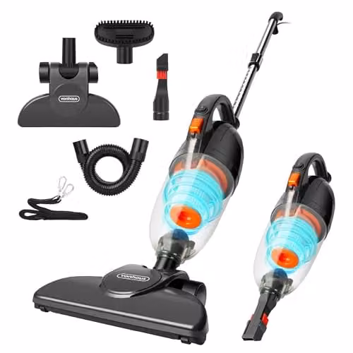 VonHaus 2 in 1 Corded Stick and Handheld Vacuum Cleaner, 800W, 17000Pa, Grey
