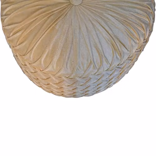 Artisan Furniture White Velvet Cylindrical Pouffe H 46 cm x W 33 cm x D 33 cm – 4