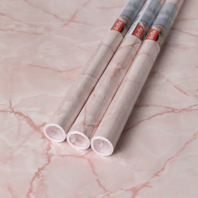 dc fix Marble Pink Self Adhesive Vinyl Wrap for Worktops and Furniture, Pack of 3, W: 67.5 cm x L: 2 m