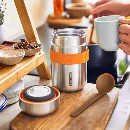 Black + Blum Insulated Food Flask, 400ml, Orange – 4