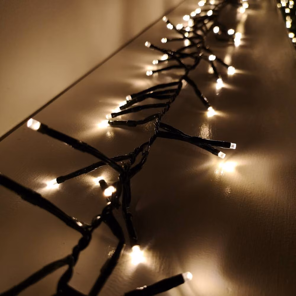 Samuel Alexander Premier Decorations 3000 LED Clusterbrights Christmas Lights, 37.2m, Warm White, Indoor/Outdoor, Mains Operated with Timer – 3