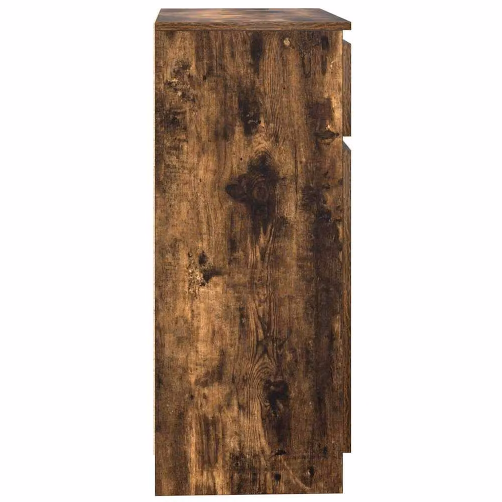 Berkfield Home Smoked Oak Sideboard with Drawer in Brown, W/D/H: 71 x 35 x 84 cm – 4