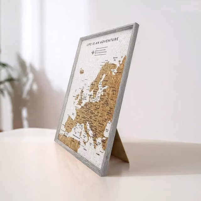 Splosh Europe Travel Wall Map in Grey