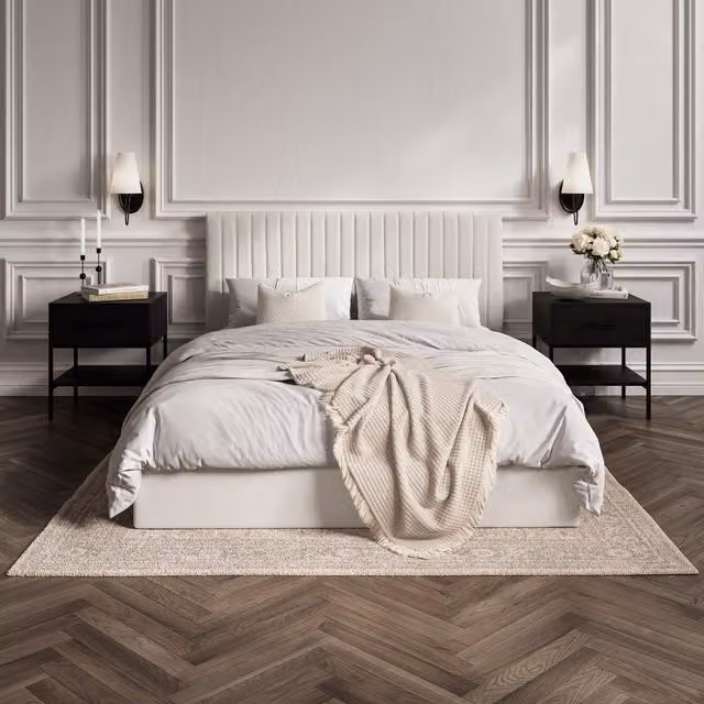 LPD Home Berlin Modern Upholstered Ottoman Bed with Lift Up Base, W/D/H: 180 x 200 cm