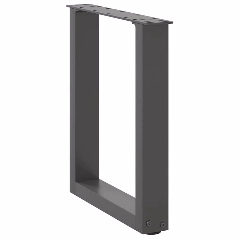 Berkfield Home U-Shaped Steel Coffee Table Legs, 2 Pieces, Anthracite and Black, H: 38 cm, W: 42.5 cm – 3