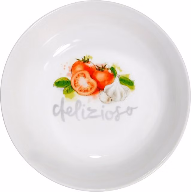 Orsina White and Grey Ceramic Pasta Bowl