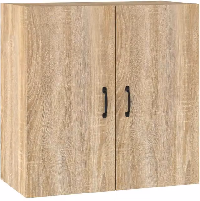 Berkfield Home Sonoma Oak Wall Cabinet in Light Brown, W/D/H: 60 x 31 x 60 cm