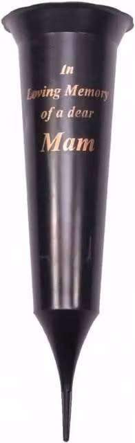 KDMD Black and Gold Spike Grave Vase, 5 Pack, Height: 32 cm – 1
