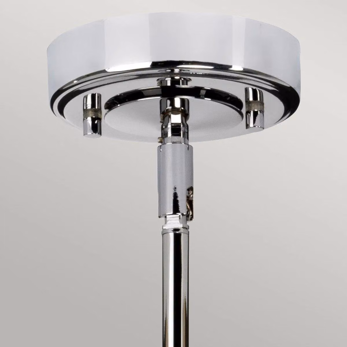 Netlighting Agatha 1 Light Ceiling Pendant Light in Polished Chrome and Grey, IP44, G9 – 2