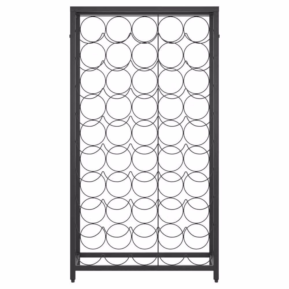 Berkfield Home Black Wrought Iron Wall Mounted Wine Rack for 45 Bottles, W/D/H: 54 x 18 x 100 cm – 3