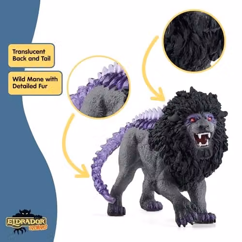 Schleich Eldrador Shadow Lion Toy Figurine – 4