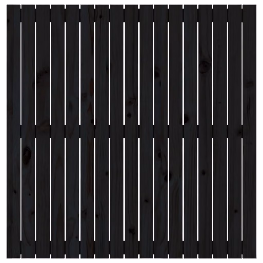Berkfield Home Black Rustic Solid Pine Wall Mounted Headboard W/D/H: 108 x 3 x 110 cm – 4