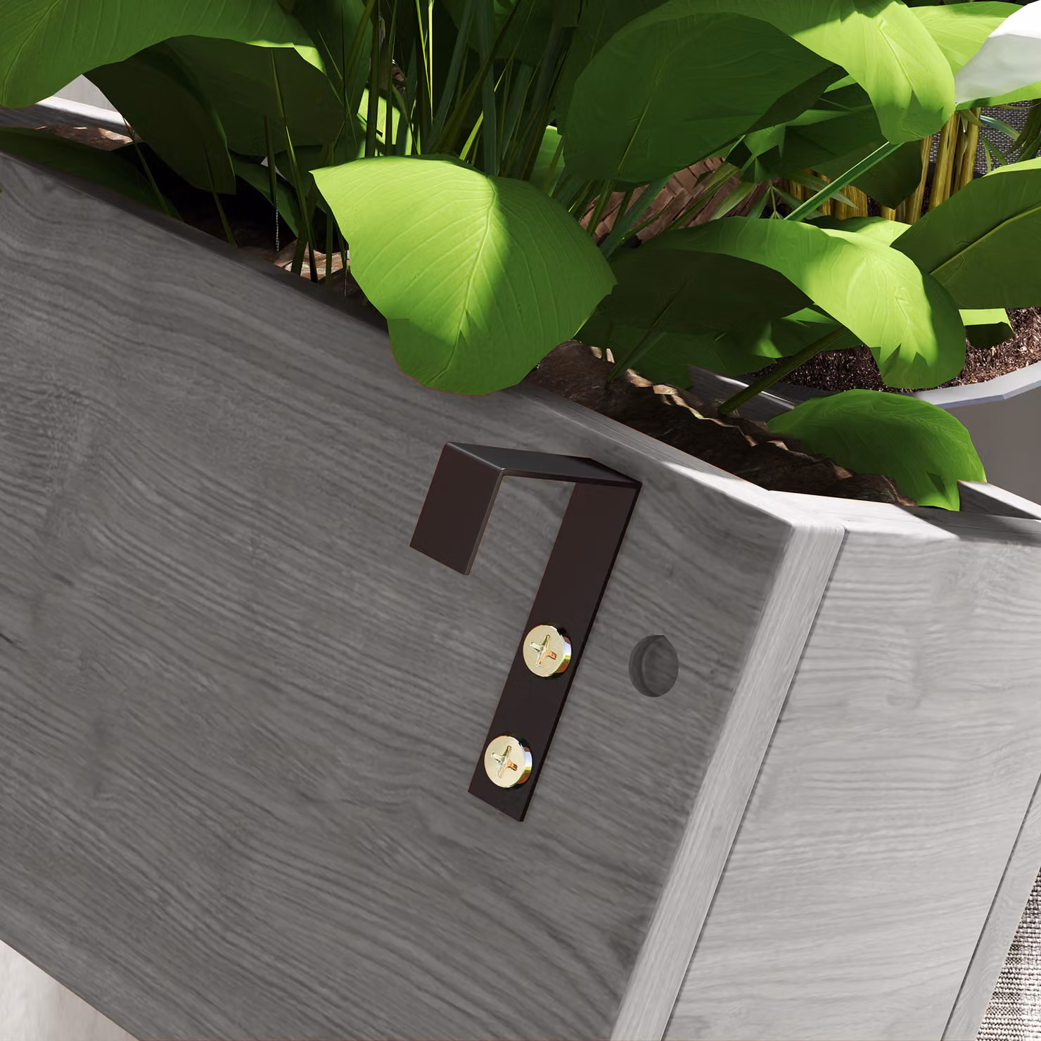 Outsunny Wall-mounted Wooden Garden Planters with Trellis and 3 Planter Boxes, Grey – 6