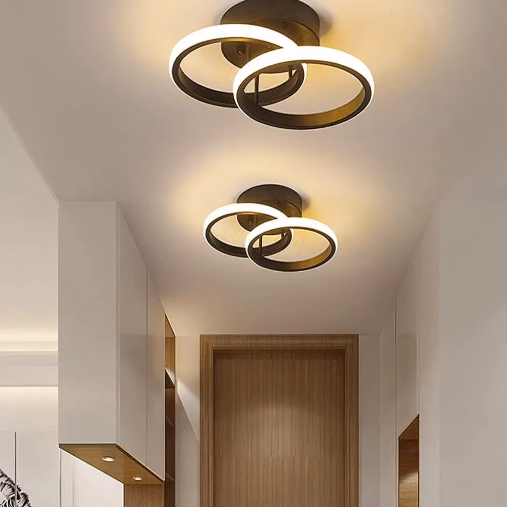 COMELY 22W Modern Ring LED Ceiling Light in Black – 3