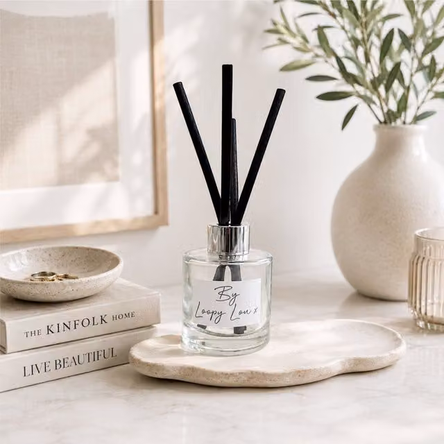 60 SECOND MAKEOVER Gingerbread Luxury Reed Diffuser in Clear Glass