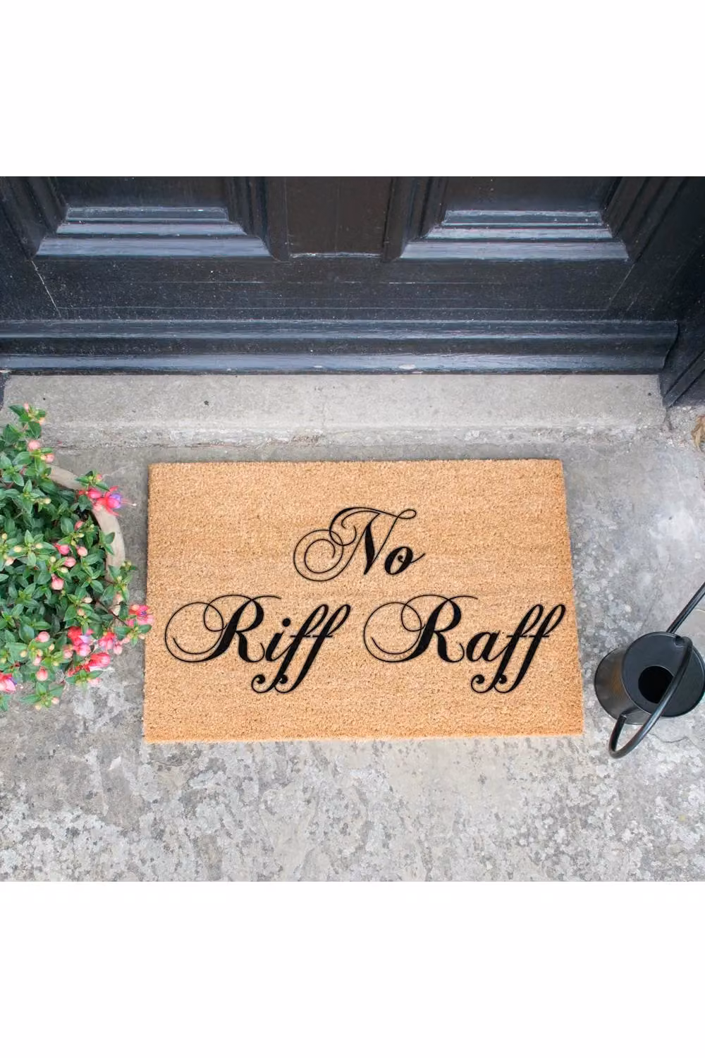 Artsy Mats No Riff Raff Doormat in Black, W 60 cm x D 40 cm – 3