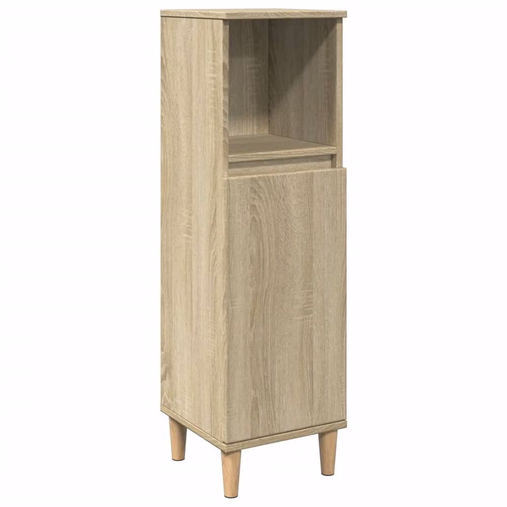 Berkfield Home Sonoma Oak Bathroom Cabinet in Brown, W/D/H: 30 x 30 x 100 cm – 3