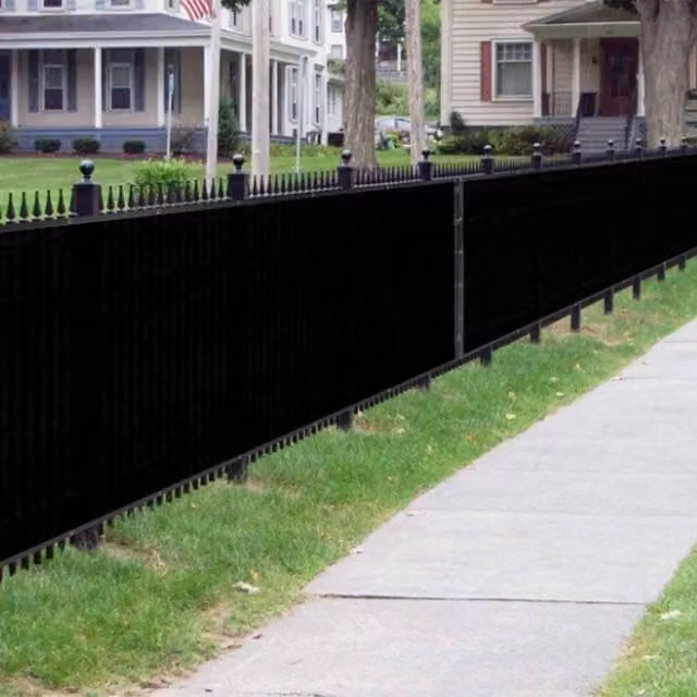 Kelvenix Black Semi-Transparent Privacy Screen Netting Garden Fencing Mat, W: 2 m, H: 5 m