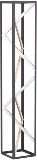 Loops Modern Black and Gold Metal Floor Lamp with LED Bulb – 1