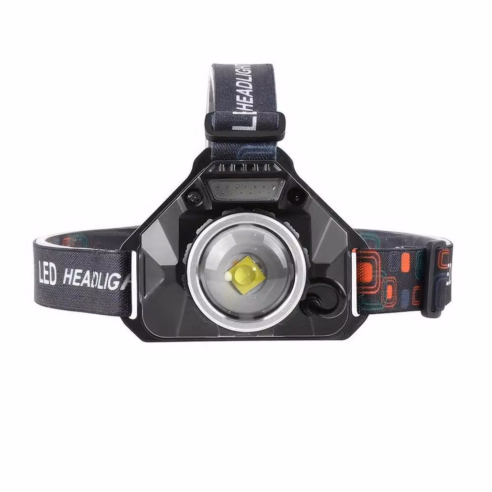 FLAVORA Rechargeable LED Head Torch with 6 Modes in Black – 3