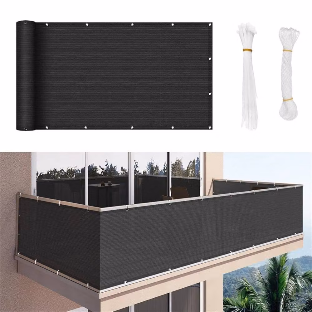 Nordara Black HDPE Outdoor Privacy Fence Net and Balcony Cover, Width: 100 cm – 2