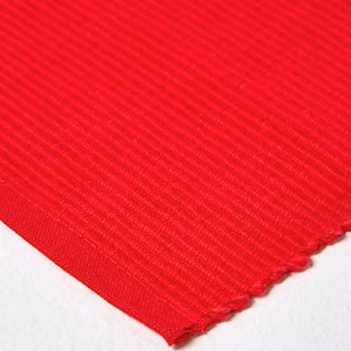 Homescapes Red Cotton Plain Placemats, Set of 2, W: 50 cm, D: 33 cm – 2