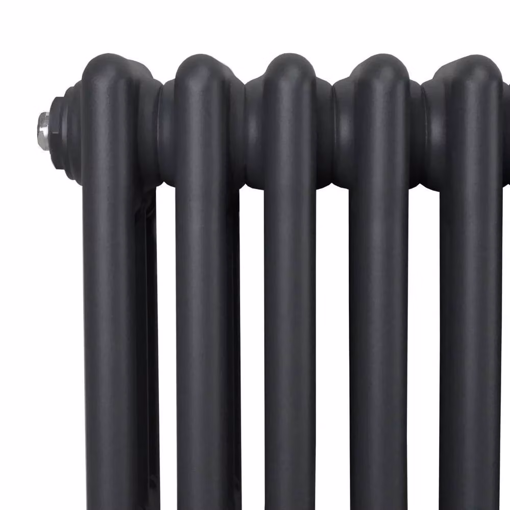 Monstershop Traditional 3 Column Steel Radiator in Anthracite Grey, H: 150 cm, W: 29.2 cm, D: 10 cm – 3