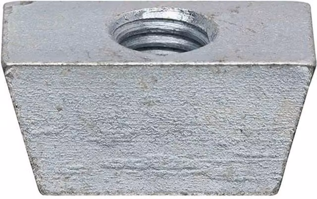 Unifix T-Shape Wedge Nuts M6 BZP Galvanised in Silver