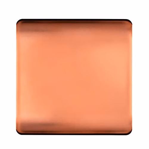Trendi Switch Artistic Modern Flush Single Blanking Plate in Copper – 2