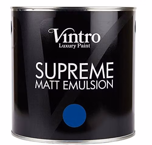 Vintro Luxury Matt Emulsion Multi Surface Paint in Northern Star Blue, 2.5L – 2