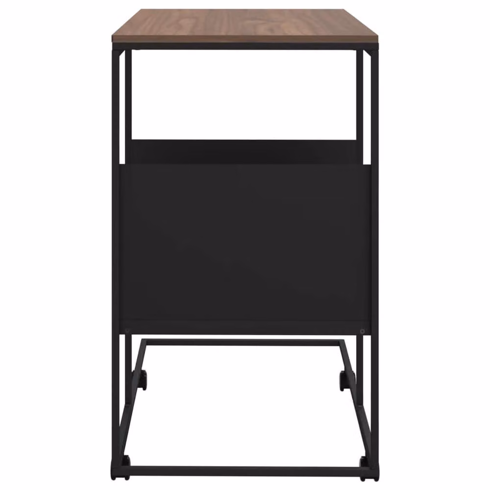Berkfield Home Side Table with Castors, Black, W: 55 cm, D: 36 cm, H: 63.5 cm – 4