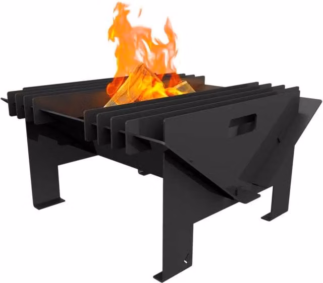 Primrose Chic Hex Steel Fire Pit in Black