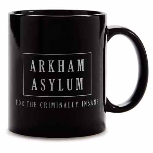 Zavvi Batman Arkham Asylum Ceramic Mug in Black and Multicolour