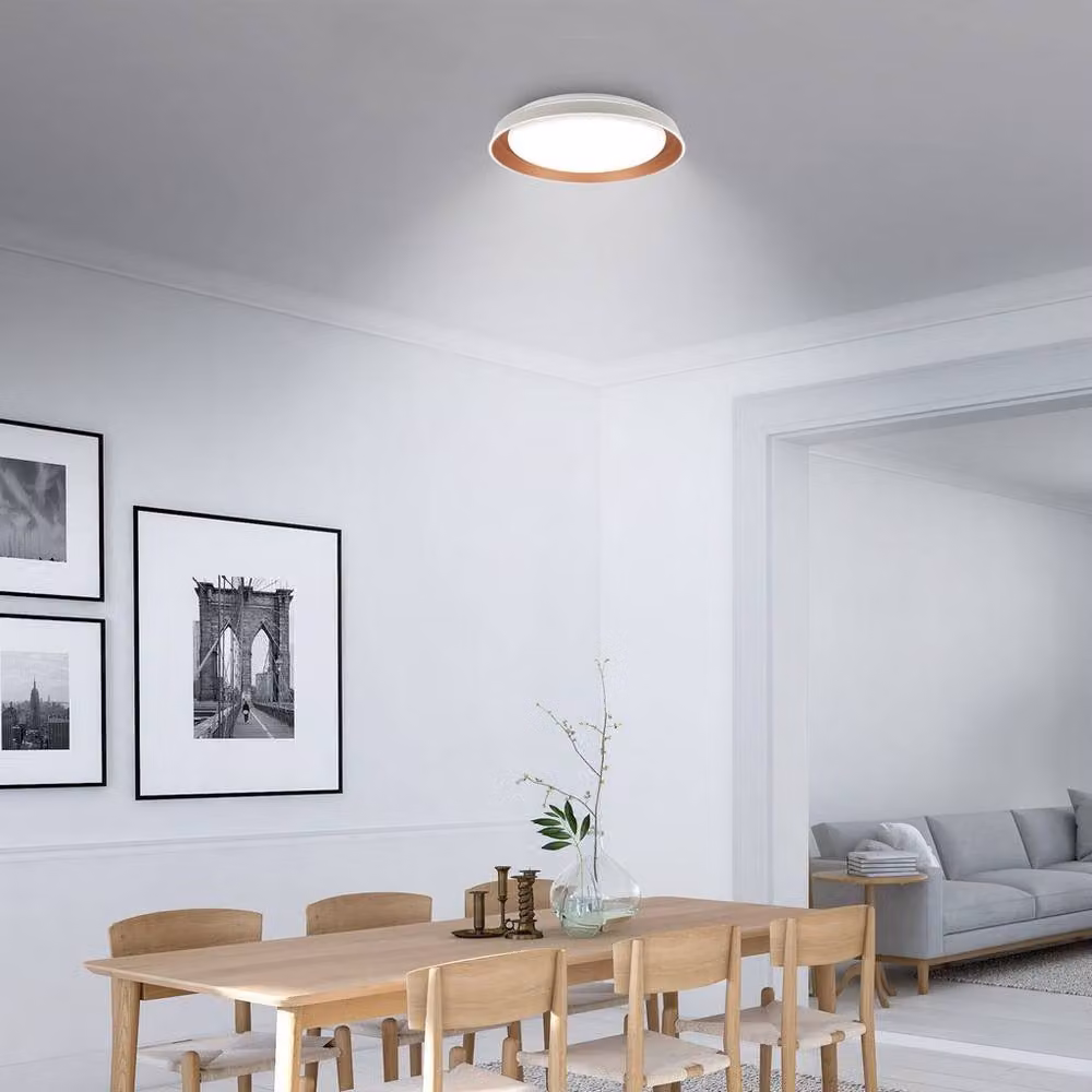 Briloner LED Ceiling Light with Starry Sky Effect, Dimmable with Remote Control and Timer, Warm Grey Coffee, W/D/H: 43 x 43 x 8 cm – 7