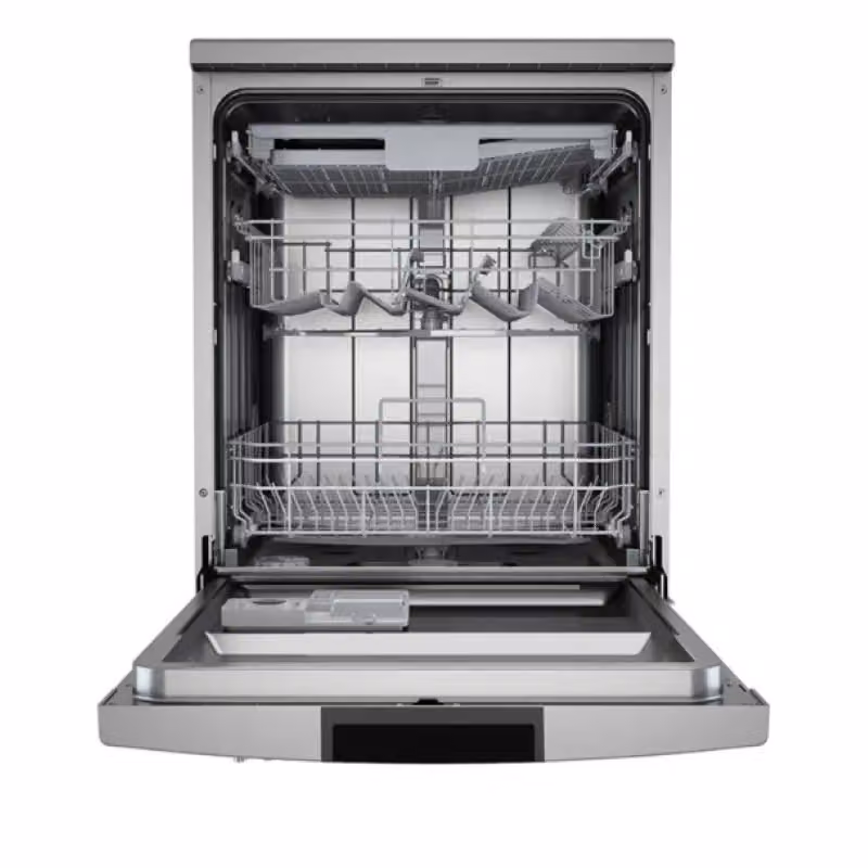 Teknix TFD616S Freestanding Dishwasher in Metallic Silver, 14 Place Settings, Energy Class E, with Top Row Cutlery Drawer, H 84.5 x W 59.8 x D 60 cm – 2