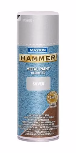 Maston Opaque Hammered Silver Spray Paint 400 ml