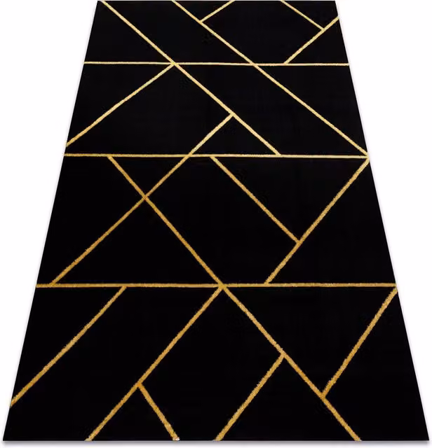 RugsX Emerald Geometric Rug in Black, W: 200 cm, D: 290 cm