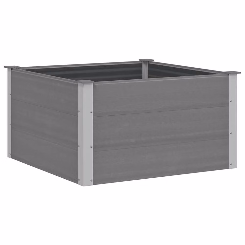 Berkfield Home Garden Grey WPC Raised Bed W/D/H: 100 x 100 x 54 cm – 2