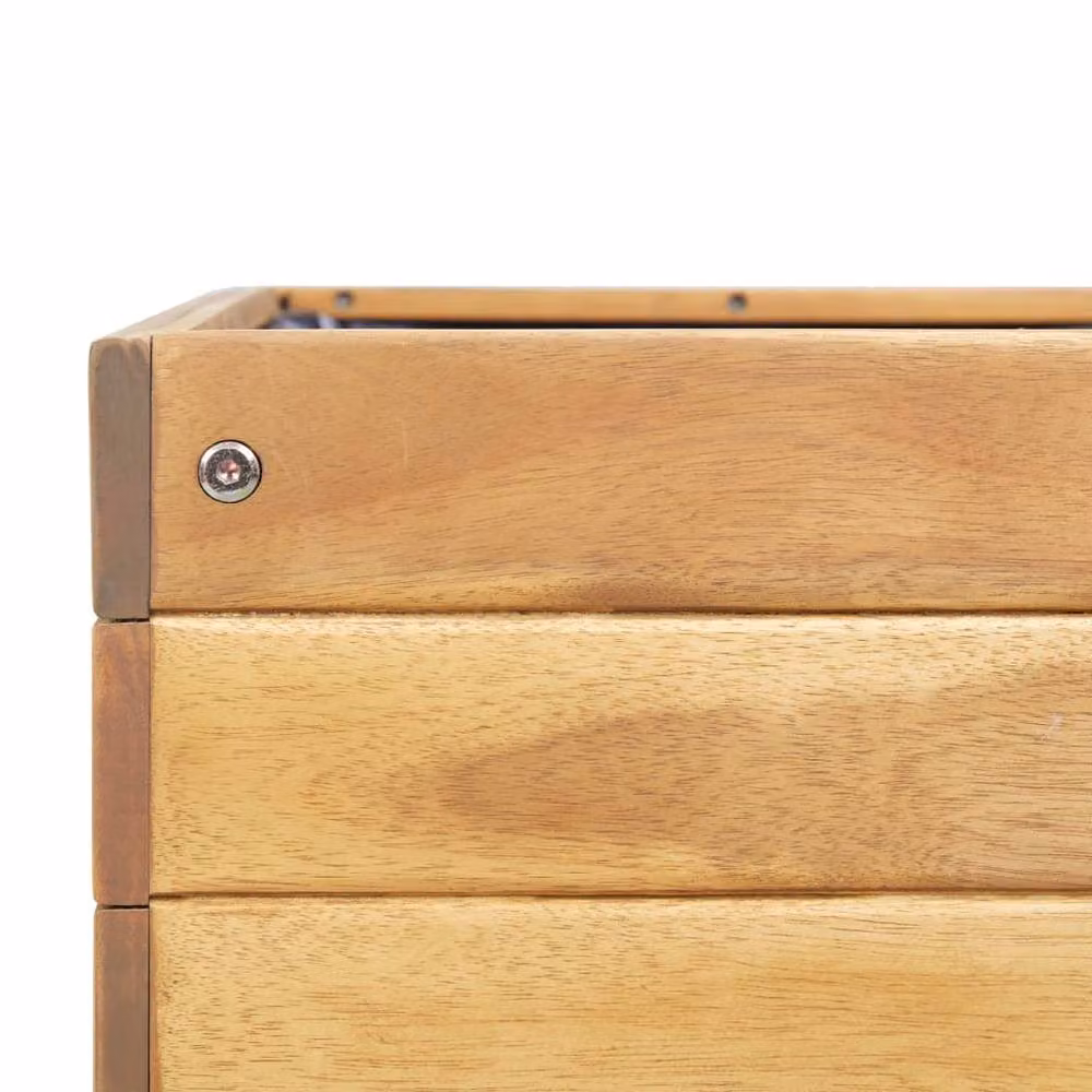 Berkfield Home Raised Garden Planter in Brown Solid Acacia Wood, W/D/H: 58.5 x 78.5 x 78.5 cm – 4