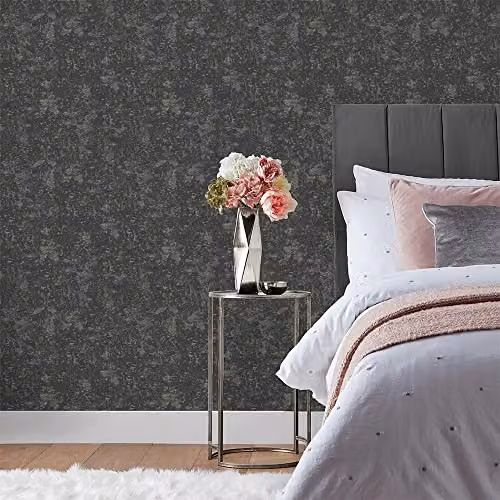 Paoletti Symphony Abstract Metallic Vinyl Wallpaper in Silver – 2