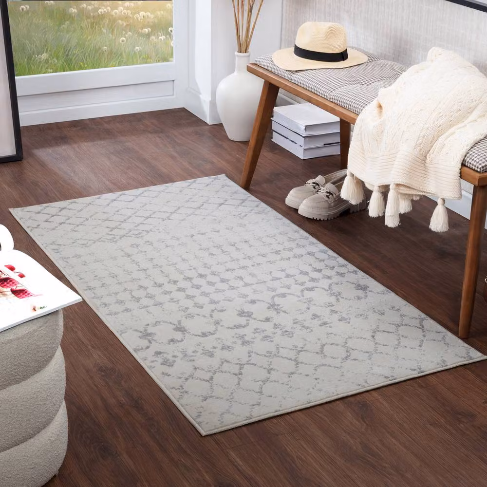 Livabliss Santiago Geometric Runner Rug in Brown, Ivory and Grey, W: 80 cm, L: 150 cm – 3
