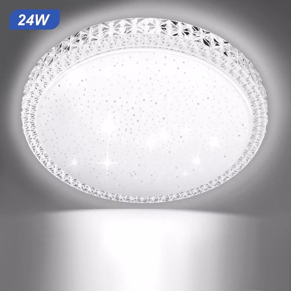 NESTLUNE 24W Round LED Ceiling Light Panel Downlight in White – 5