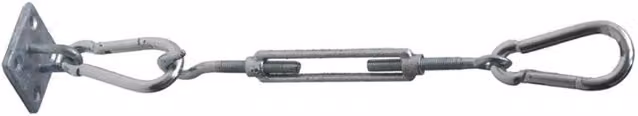 Primrose Galvanised Steel Wall Mounting Kit for Triangle Shade Sails in Metallic Silver
