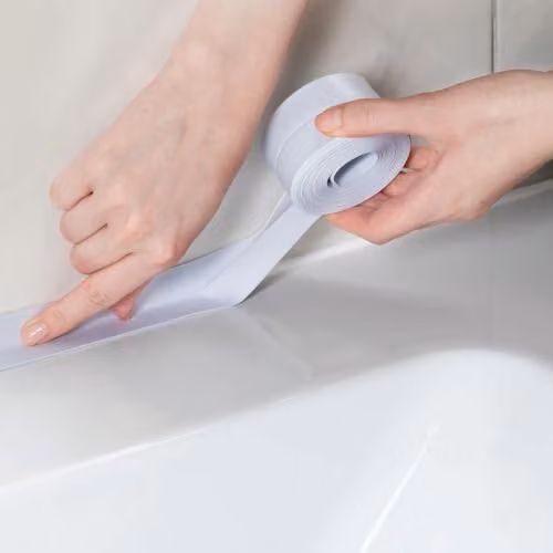 JML InstaSeal Waterproof Self-Adhesive Sealing Tape, White, 2 Rolls, W: 3.8 cm, L: 3.8 m each – 2