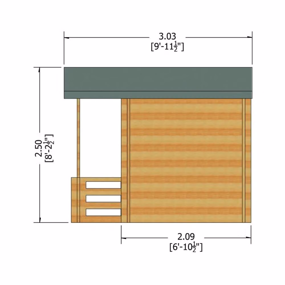 Shires Maulden 19 mm Log Cabin with Verandah in Brown