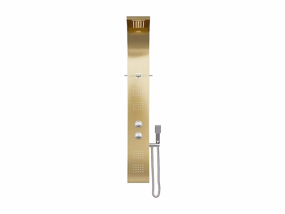 JOSTA Gold Thermostatic Hydromassage Shower Column with Rain Overhead Shower and Hand Shower, W: 45 cm, H: 150 cm – 2