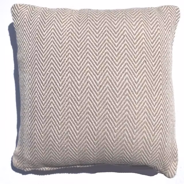 Rapport Home Skye Square Herringbone Cushion Covers in Beige and Yellow