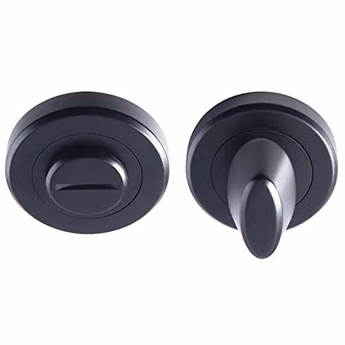 Loops Thumbturn Lock and Release Handle with Bevelled Edge and Concealed Fix in Matt Black – 1