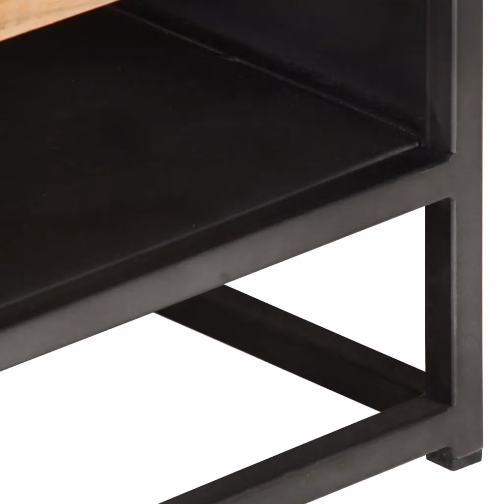 Berkfield Home Rectangular Coffee Table in Brown Solid Acacia Wood, W/D/H: 90 x 50 x 35 cm – 4