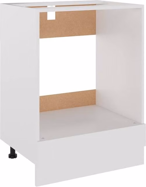 Berkfield Home Freestanding White Oven Cabinet with Internal Shelves, W/D/H: 60 x 46 x 81.5 cm